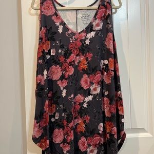 Torrid floral SuperSoft tunic tank. Sz 5